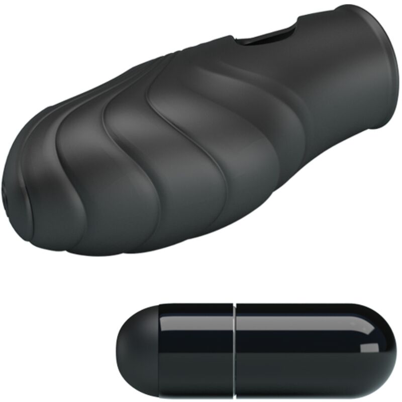 PRETTY LOVE - VIBRADOR DE DEDO DE SILICONA LICH NEGRO
