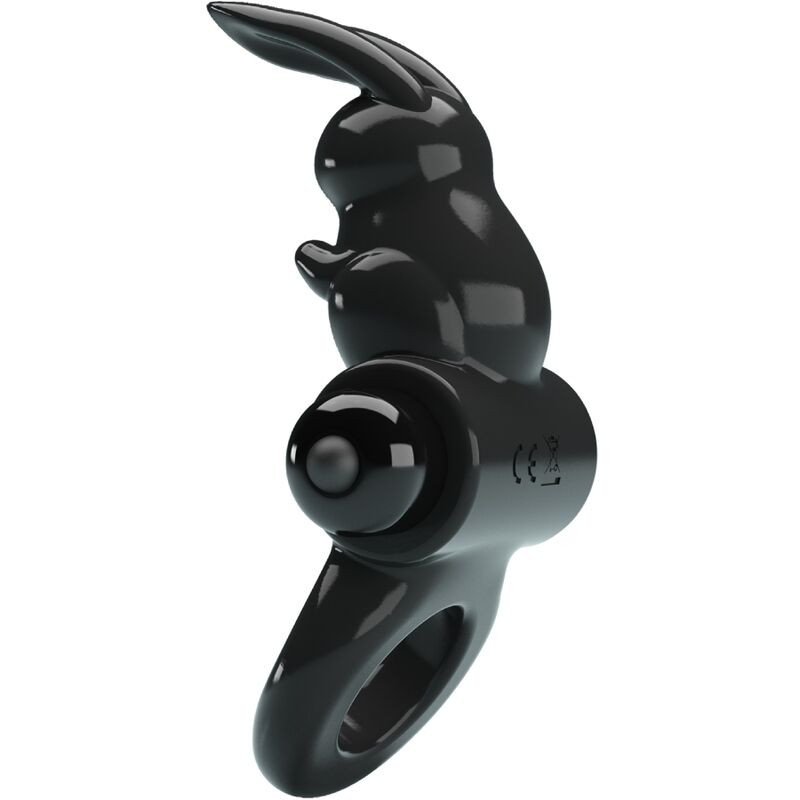 PRETTY LOVE - ANILLO VIBRADOR EXCITANTE CONEJO 10 VIBRACIONES NEGRO