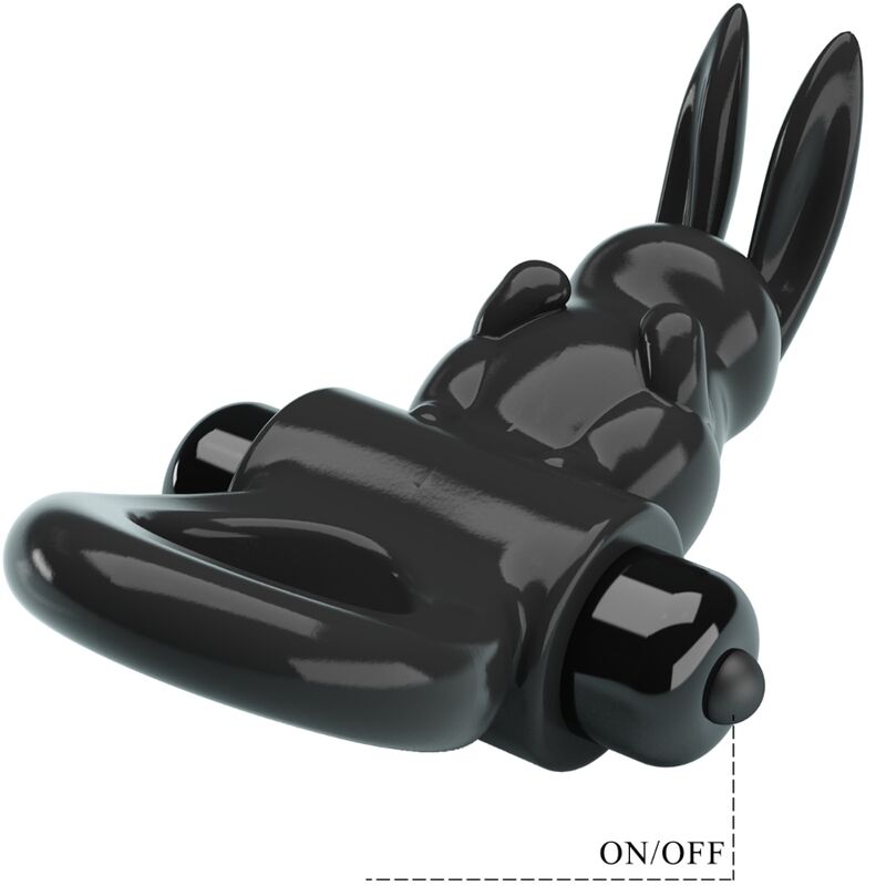 PRETTY LOVE - ANILLO VIBRADOR EXCITANTE CONEJO 10 VIBRACIONES NEGRO