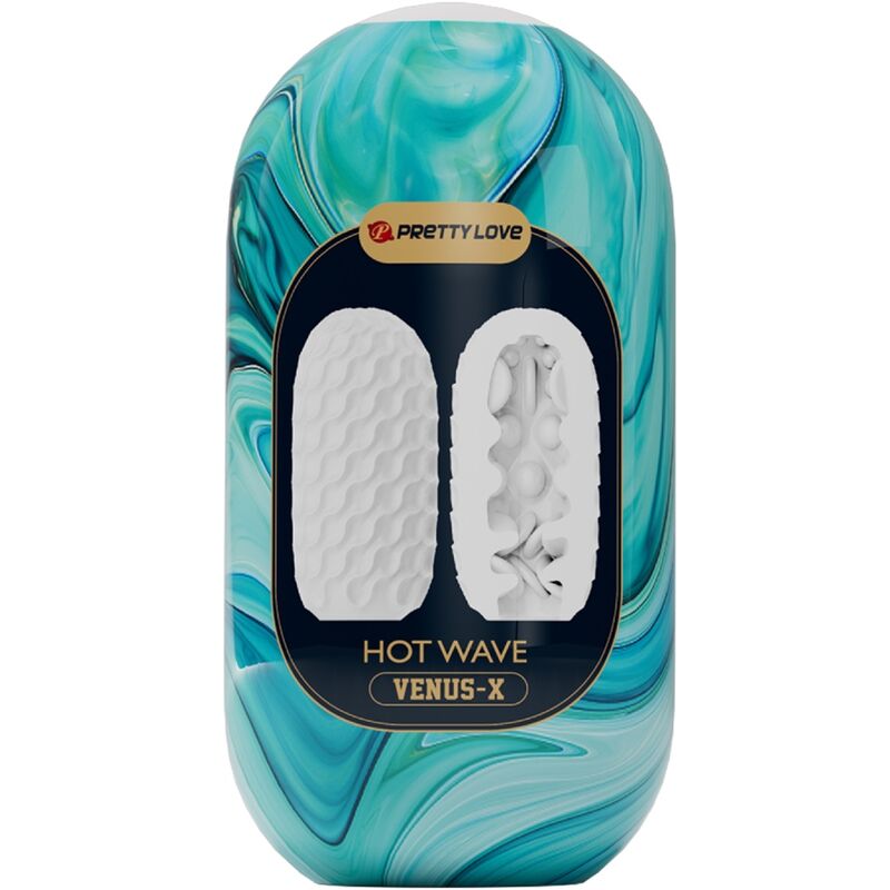 PRETTY LOVE - MASTURBADOR PARA HOMBRE DE SILICONA HOT WAVE BLANCO