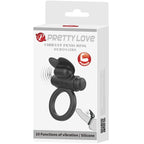 PRETTY LOVE - ANILLO VIBRADOR DEBONAIRE CONEJO 10 VIBRACIONES NEGRO