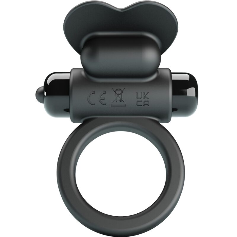 PRETTY LOVE - ANILLO VIBRADOR DEBONAIRE CONEJO 10 VIBRACIONES NEGRO
