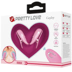 PRETTY LOVE - PINCES À TÉTONS CAILEY 10 VIBRATIONS TÉLÉCOMMANDE ROSE