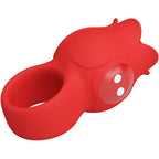 PRETTY LOVE - VIBRADOR DE DEDO CON FORMA DE ROSA JAE 10 VIBRACIONES ROJO