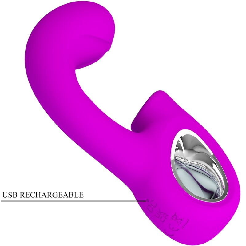 PRETTY LOVE - SIBEL VIBRATEUR POINT G + STIMULATEUR CLITORIS SIBEL 10 VIBRATIONS VIOLET