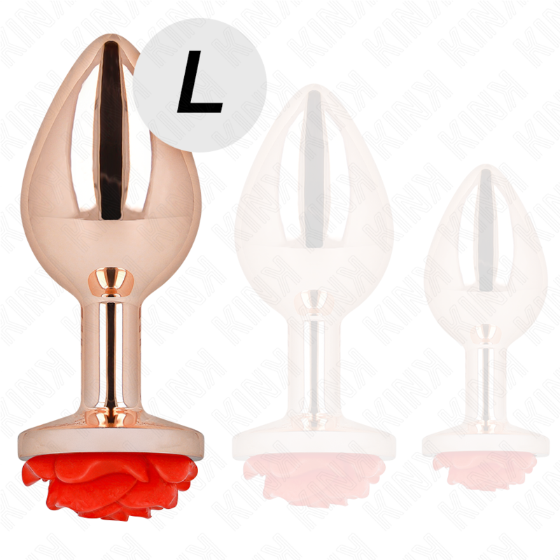 KINK - PLUG ANAL O ROSE CON ROSA ROJA L