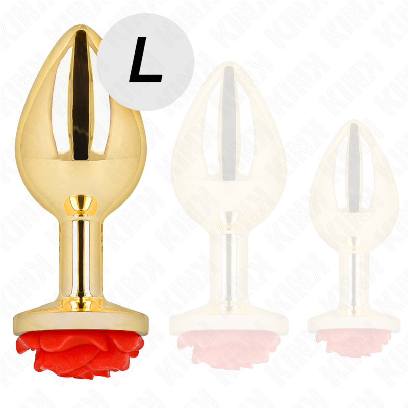 KINK - PLUG ANAL O ROSA ROJA TALLA L
