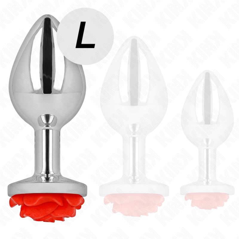 KINK - PLUG ANAL ROSA ROJO TALLA L