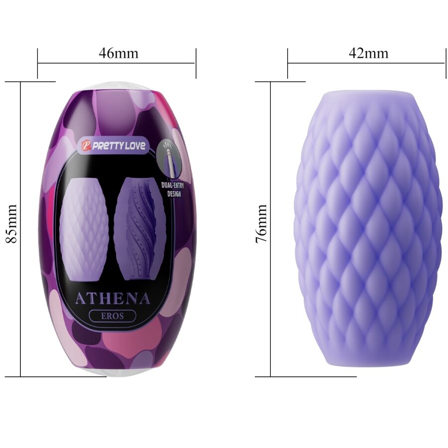 PRETTY LOVE - ATHENA EROS PURPLE SILICONE MALE MASTURBATOR
