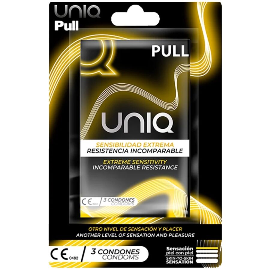 UNIQ - PRESERVATIVI SENZA LATTICE CON BANDE PULL 3 UNITÀ