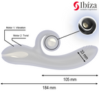 IBIZA - VIBRADOR TWISTER CON ESTIMULADOR DE CURVAS Y VIBRO-ROTACIÓN