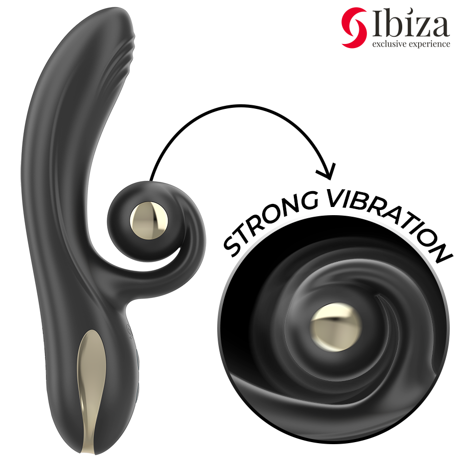 IBIZA - VIBRADOR TWISTER CON ESTIMULADOR DE CURVAS Y VIBRO-ROTACIÓN