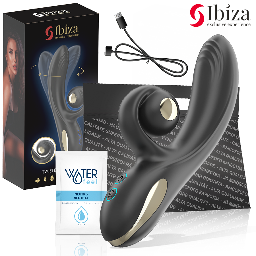 IBIZA - VIBRADOR TWISTER CON ESTIMULADOR DE CURVAS Y VIBRO-ROTACIÓN
