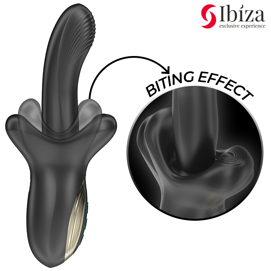 IBIZA - VIBRATORE POTENTE CON EFFETTO DI SPINTA E MORSO