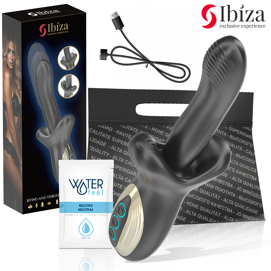 IBIZA - VIBRATORE POTENTE CON EFFETTO DI SPINTA E MORSO