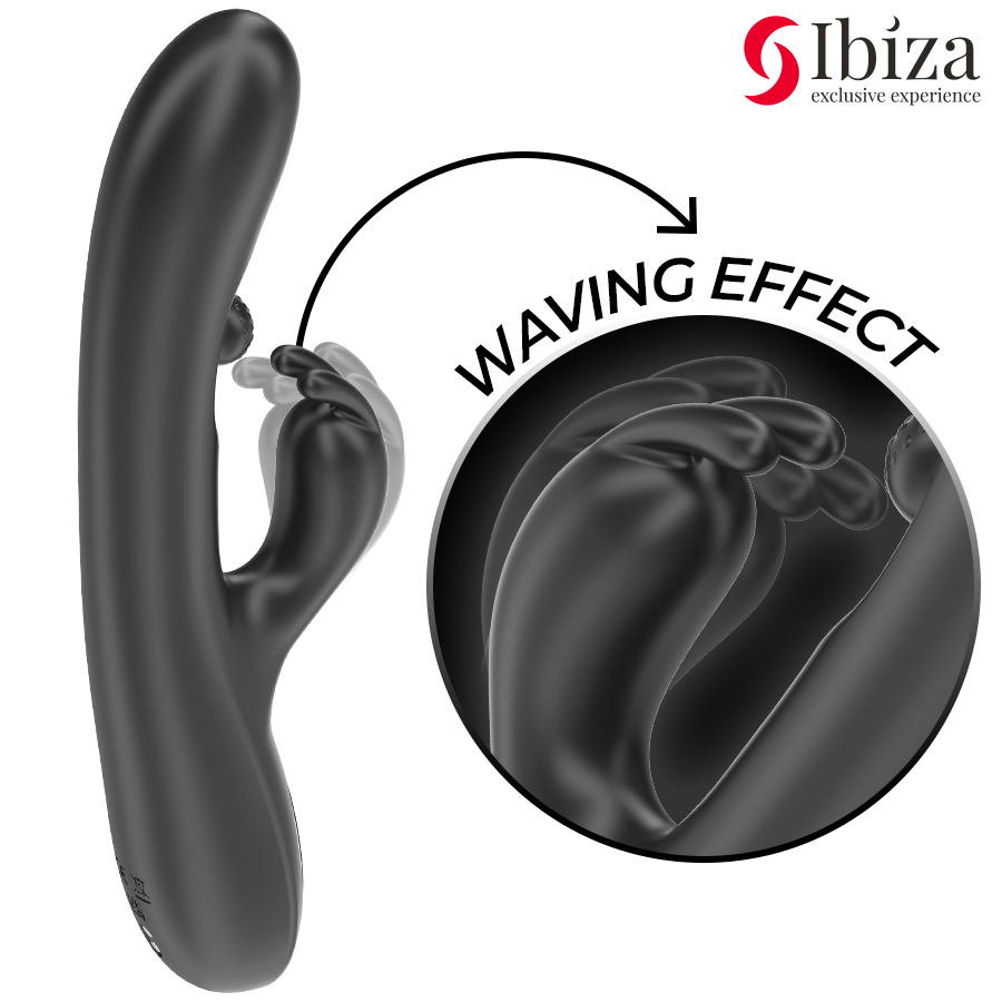 IBIZA - VIBRATORE RABBIT POTENTE CON PERLA MASSAGGIANTE ROTANTE