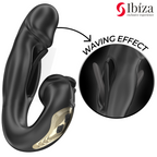 IBIZA - VIBRADOR ROSA CON EFECTO DE LENGÜETEO Y ESTIMULADOR DE CLÍTORIS