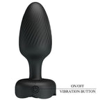 PRETTY LOVE - PLUG ANAL VARIAN CON LUZ LED NEGRO 10,8 CM