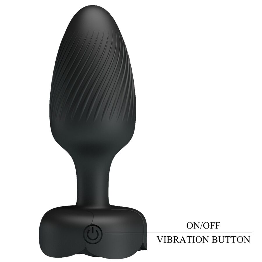 PRETTY LOVE - PLUG ANAL VARIAN CON LUZ LED NEGRO 10,8 CM