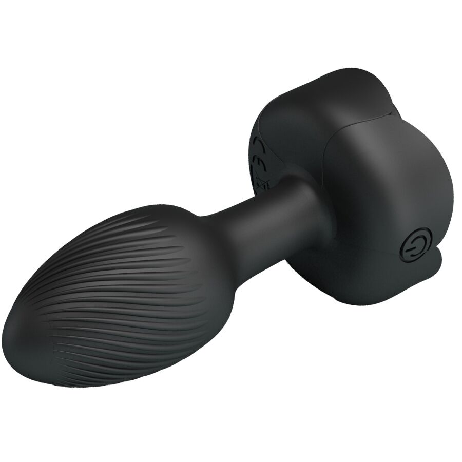 PRETTY LOVE - PLUG ANAL OLMAN CON LUZ LED NEGRO 8,8 CM
