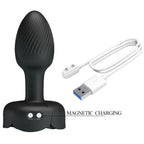 PRETTY LOVE - PLUG ANAL OLMAN CON LUZ LED NEGRO 8,8 CM