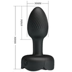 PRETTY LOVE - PLUG ANAL OLMAN CON LUZ LED NEGRO 8,8 CM