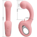 PRETTY LOVE - VIBRADOR PUNTO G + ESTIMULADOR DE CLÍTORIS ERYNNYES 10 VIBRACIONES ROSA