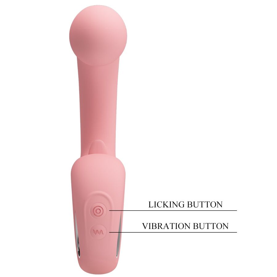 PRETTY LOVE - VIBRADOR PUNTO G + ESTIMULADOR DE CLÍTORIS ERYNNYES 10 VIBRACIONES ROSA