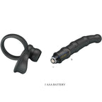 PRETTY LOVE - ANNEAU PÉNIS VIBRANT TATUM AVEC PLUG 10 VIBRATIONS NOIR