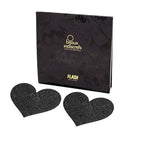 BIJOUX - CUBREPEZONES FLASH CORAZÓN NEGRO INDISCRETS