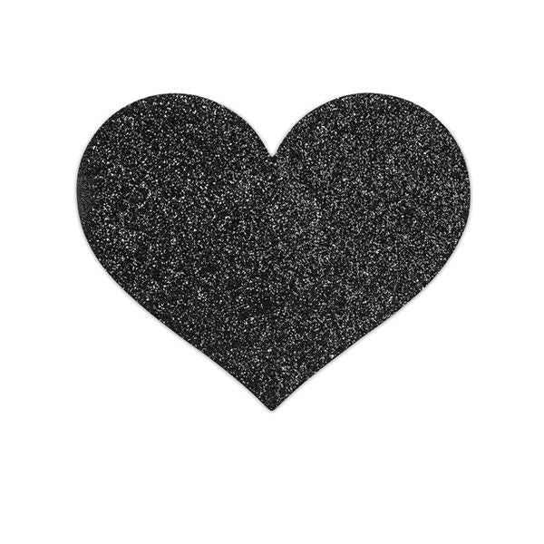 BIJOUX - CUBREPEZONES FLASH CORAZÓN NEGRO INDISCRETS