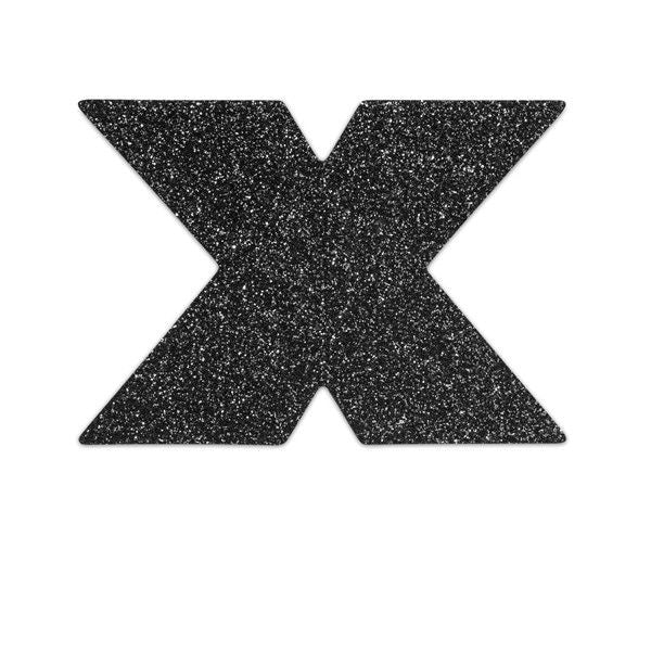 BIJOUX - CUBREPEZONES FLASH CROSS INDISCRETS NEGRO