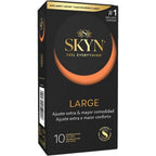 SKYN - PRESERVATIVOS TAMAÑO GRANDE CON AJUSTE EXTRA 10 UNIDADES