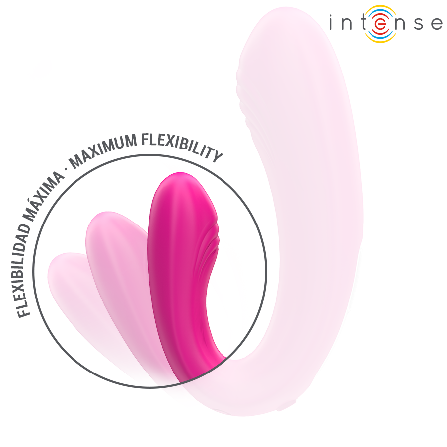 INTENSE - JANET DOBLE ESTIMULADOR Y VIBRADOR EN U CON MANDO A DISTANCIA ROSA