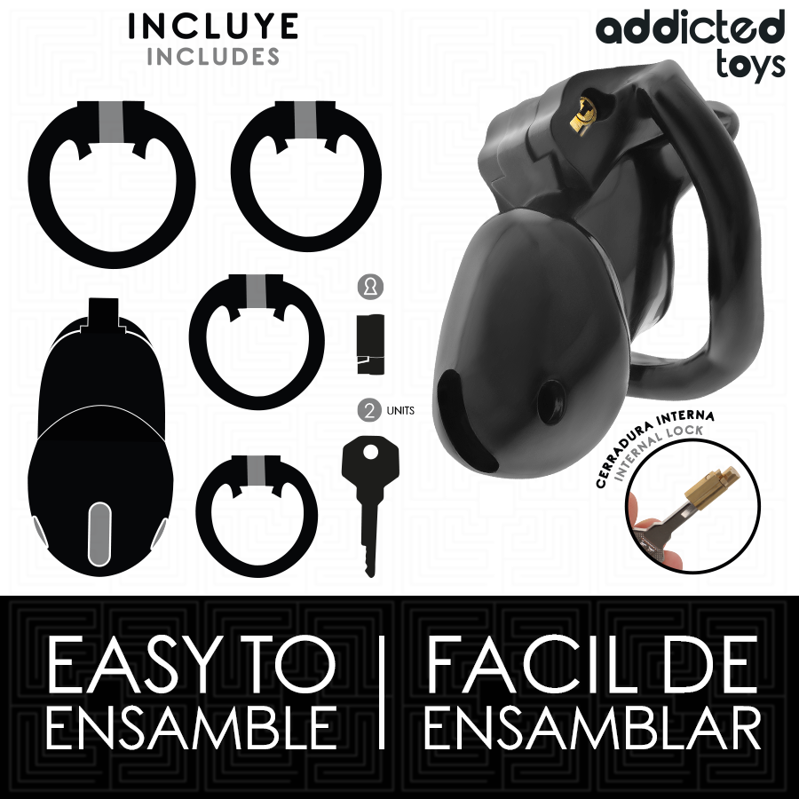 ADDICTED TOYS LOCKED - JAULA PARA PENE MINDNIGHT TALLA S