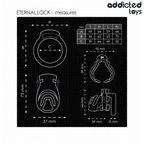 ADDICTED TOYS LOCKED - JAULA PARA PENE CON BLOQUEO ETERNO 9 CM