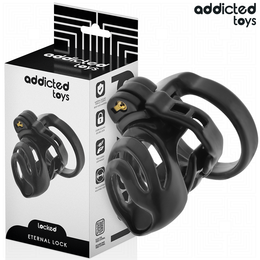 ADDICTED TOYS LOCKED - JAULA PARA PENE CON BLOQUEO ETERNO 9 CM