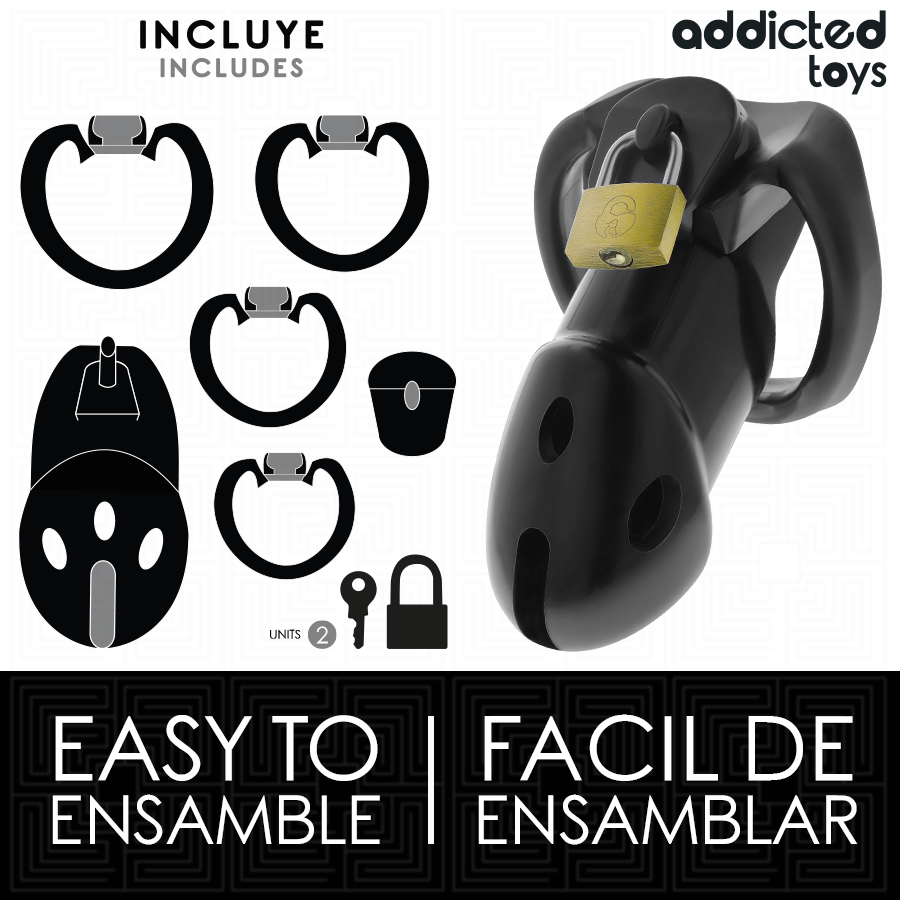 ADDICTED TOYS LOCKED - UNBROKEN PENIS CAGE 9.8 CM