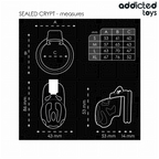 ADDICTED TOYS LOCKED - JAULA PARA PENE CIFRADA, CERRADA Y SELLADA 8 CM