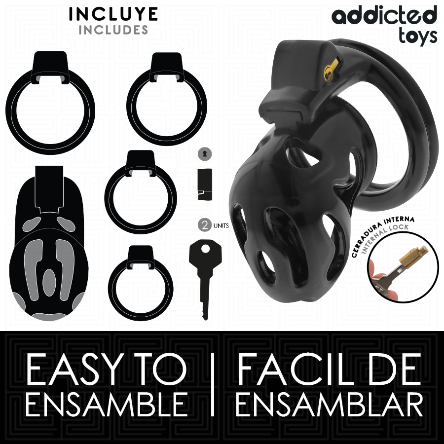 ADDICTED TOYS LOCKED - GABBIA PENIENA CRIPTATA CHIUSA E SIGILLATA 8 CM
