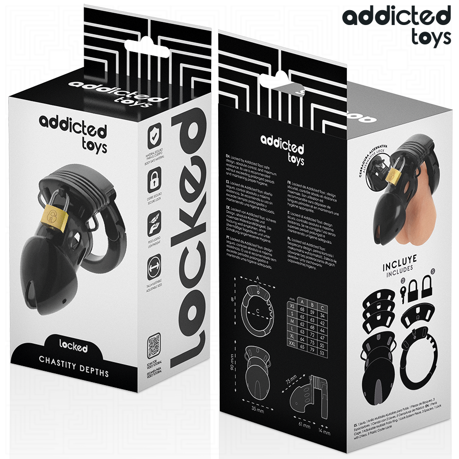 ADDICTED TOYS LOCKED - GABBIA PER PENE CASTITÀ PROFONDITÀ 7,5 CM