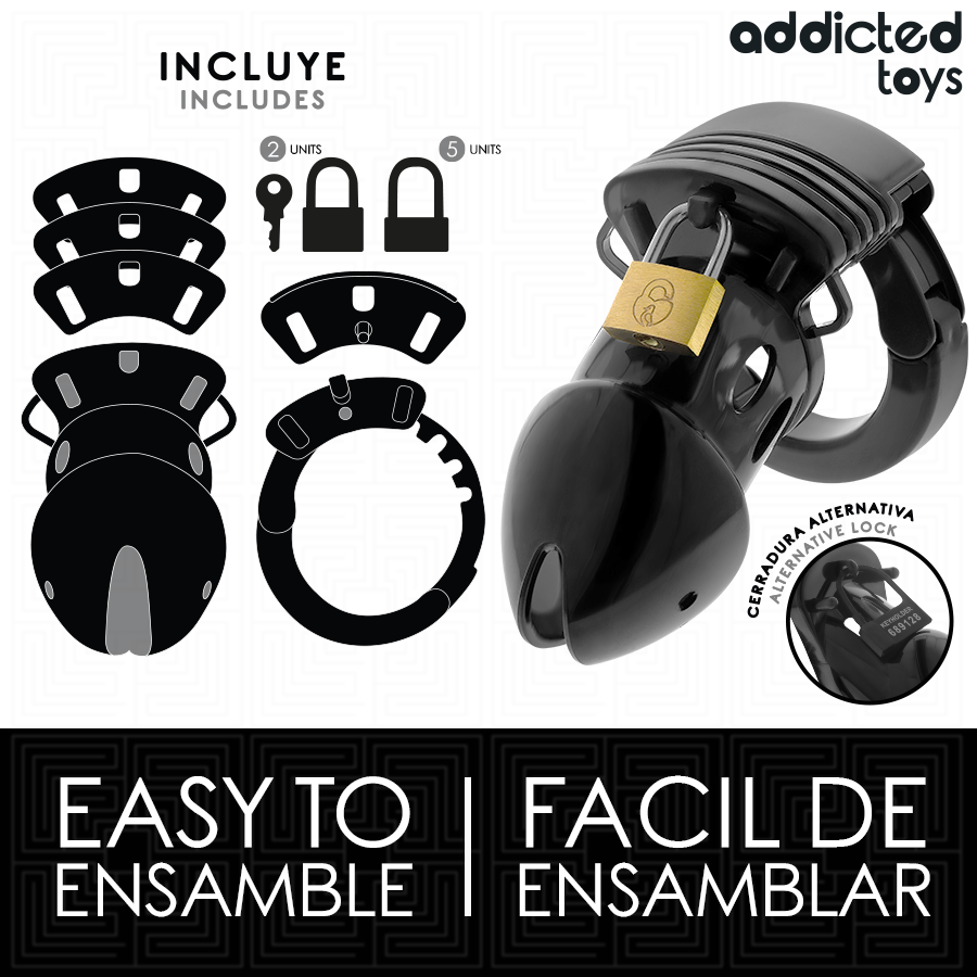 ADDICTED TOYS LOCKED - GABBIA PER PENE CASTITÀ PROFONDITÀ 7,5 CM