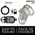 ADDICTED TOYS LOCKED - GABBIA PENIENA IN METALLO IRON CELL 4 CM TAGLIA S