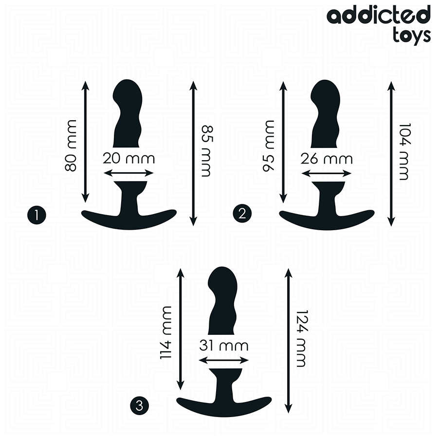 ADDICTED TOYS - LOTE DE 3 PLUGS ANALES MODELO 1