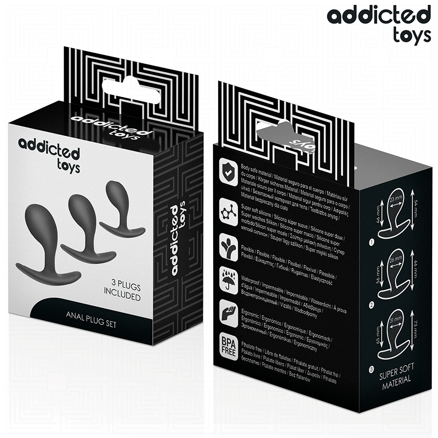 ADDICTED TOYS - LOT DE 3 PLUG ANAL MODÈLE 3