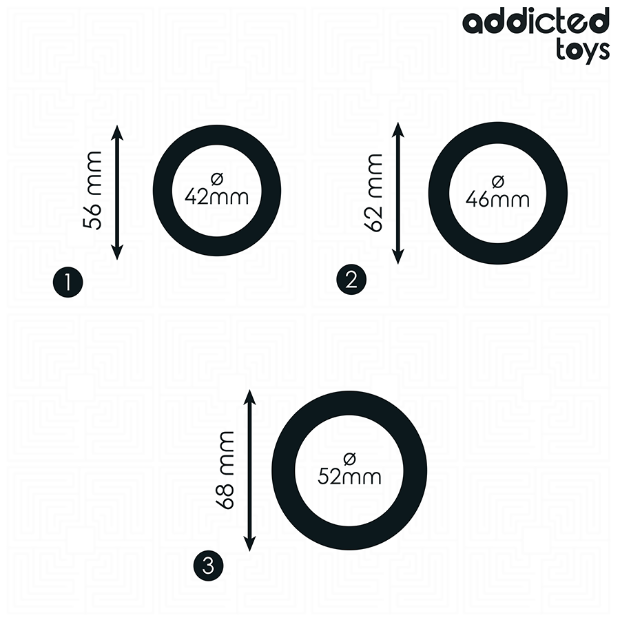 ADDICTED TOYS - LOT D'ANNEAUX PLATS EN SILICONE