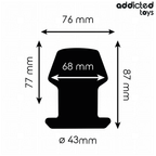 ADDICTED TOYS - PLUG ANAL HUECO EXTREMO TALLA M 8,7 CM