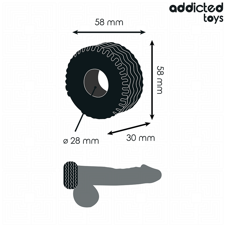 ADDICTED TOYS - ANILLO PENEANO EXTRA GRUESO