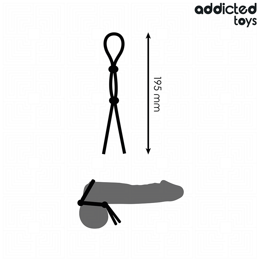 ADDICTED TOYS - DOUBLE-LOOP SILICONE PENIS ROPE