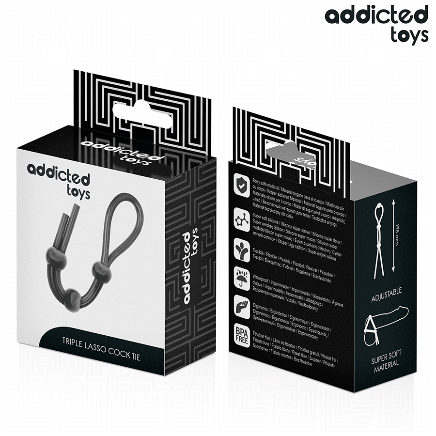 ADDICTED TOYS - ANILLO DE SILICONA PARA EL PENE DE TRIPLE BUCLE